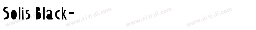 Solis Black字体转换